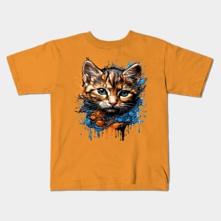 Watercolor Cat Kids T-Shirt